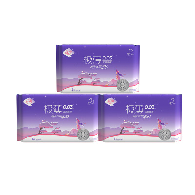 软风研究社夜用卫生巾420mm12片