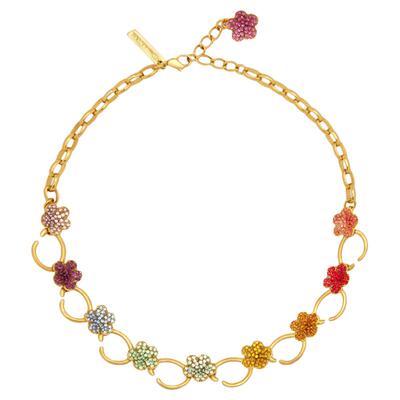 oscar欧美时尚简约彩色花朵项链