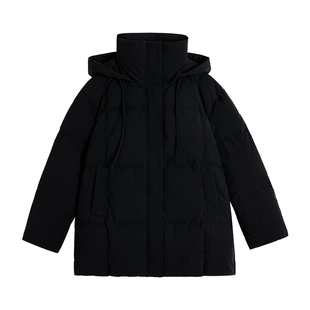 Maven Lin【现货7.5折】高充绒90白鸭绒羽绒服女连帽短款高领外套