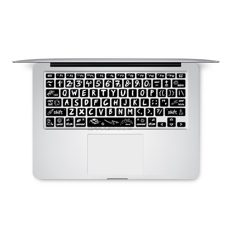 适用于mac pro键盘贴纸苹果笔记本贴膜MacBookair按键贴半透光
