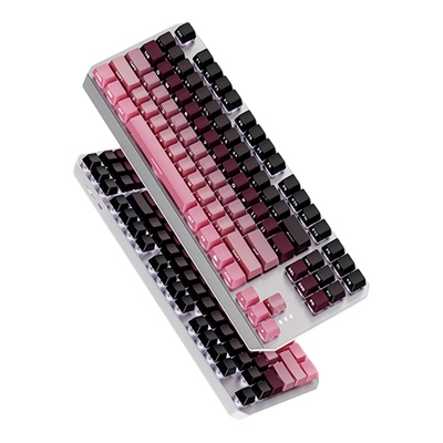 惠普HyperX暗影精灵适用机械键盘87键鼠标套装电脑游戏键鼠白粉拼