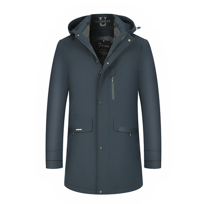 皮尔卡丹男鹅绒羽绒服男中年冬季