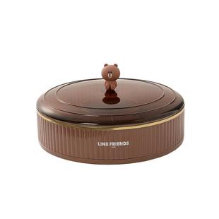 大容量分格带盖干果收纳盒乔迁轻奢糖果盘家用客厅茶几零食坚果盘