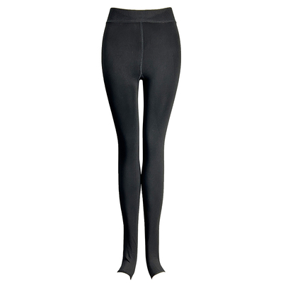 弹力黑色加绒打底裤健美裤踩脚裤