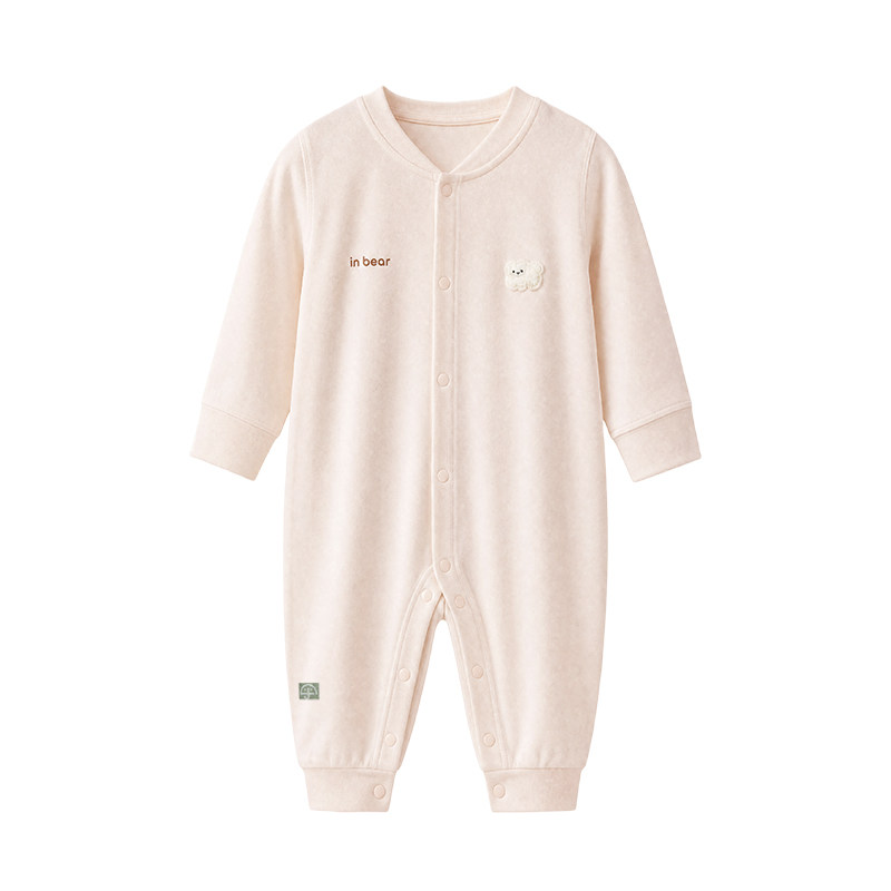 时尚小熊新生婴幼儿宝宝莫代尔连体衣服满月男女宝宝包屁哈衣爬服