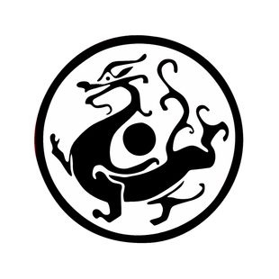 大汉黑龙旗贴纸霸气汉龙旗国潮风汽车后窗玻璃电动车身镭射反光贴