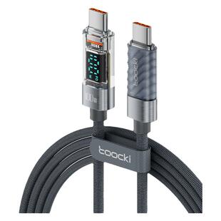 100W透明数显数据线5A双typec头PD快充适用于Macbook笔记本iPadpro手机平板充电线C to C闪充