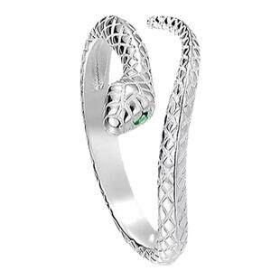 S999足银灵蛇戒指银蛇指环个性百搭小众设计高级精致女食指可调节