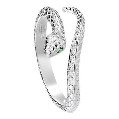 S999足银灵蛇戒指银蛇指环个性百搭小众设计高级精致女食指可调节