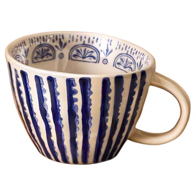 墨色高颜值咖啡杯家用陶瓷马克杯