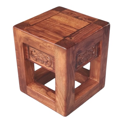 老榆木成人经济型加厚原木色板凳