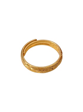 中古vintage凹面印花戒指小众感食指戒时尚个性冷淡风手饰女