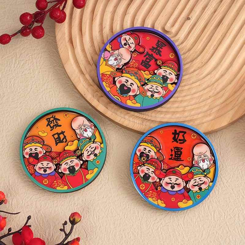 新款冰箱贴磁吸新年吸蛇装饰过年可爱2025片年年冰箱春节喜庆磁贴