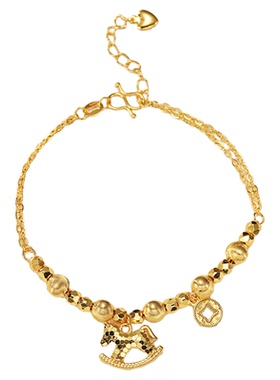 金包银马上有钱手链本命年首选款式财气冲天女款2026新款送礼款式