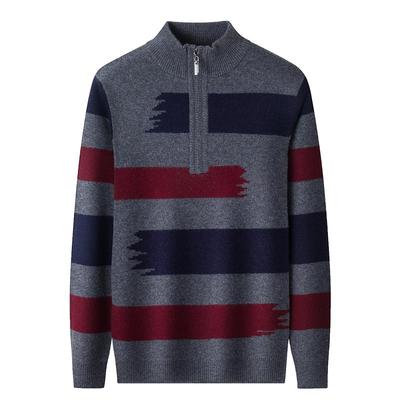 冬季新款加厚保暖男士纯羊毛衫