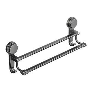 毛巾架子吸盘式免打孔卫生间专用挂毛巾挂杆挂架洗手间浴室置物架