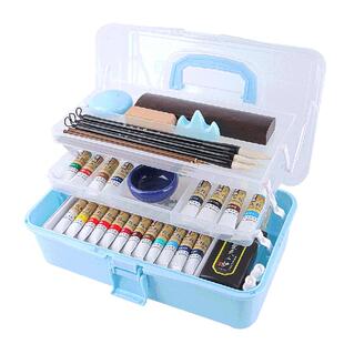 画魂国画颜料初学者套装12色24色卡纸中国画用品工具全套水墨画入门专业工笔画材料小学生儿童毛笔美术生专用