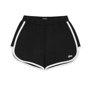 GUESS女士撞色罗纹印花简约运动短裤-W4PD1SK2Q40