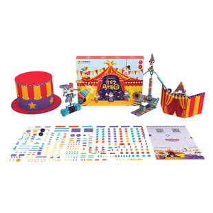 小河狸创客益智拼装积木玩具儿童科教积木小颗粒马戏团女男孩6岁+