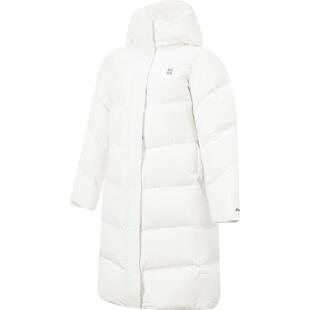 李宁火锅羽绒服丨女冬季鸭绒长款上衣保暖户外衣服连帽运动外套女