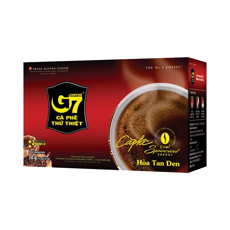 【自营】越南G7黑咖啡粉速溶无蔗糖美式纯咖啡30g(2g*15包)便携