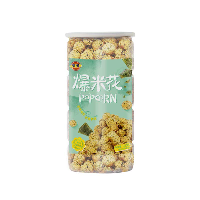 热烈爆米花150g罐装岩烧海苔焦糖黑巧克力老式玉米花好吃的零食