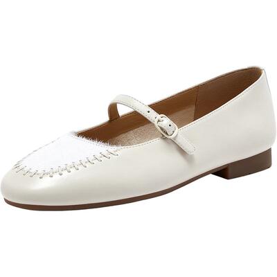 Bata玛丽珍女秋季商场新款羊皮法式通勤软底复古单鞋AVL66CQ5