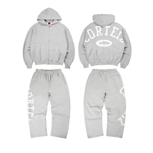 现货CORTEIZ恶魔岛BOXYFIT外套短宽卫衣裤套装美式嘻哈CLEANFIT