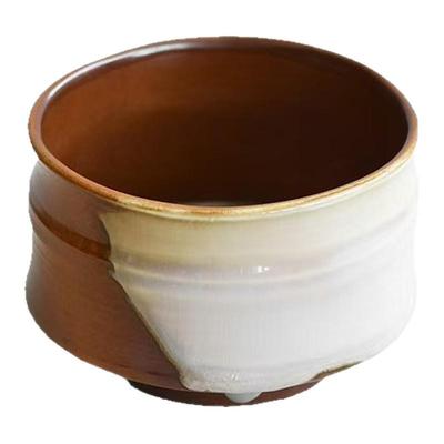 日式手作粗陶抹茶碗功夫茶道配件味增汤碗宋代点茶打抹茶茶宪套装