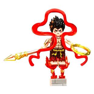 国潮玩具哪吒三头六臂孙悟空敖光西游记人仔儿童男益智拼装积木人
