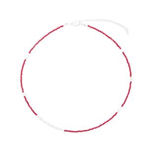 SOFT ROOM天然珍珠串珠项链红尖晶锁骨链choker复古配饰小众设计