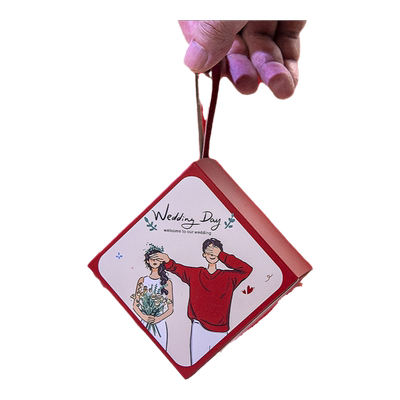 御嫁坊卡通中国风15颗纸提手糖盒