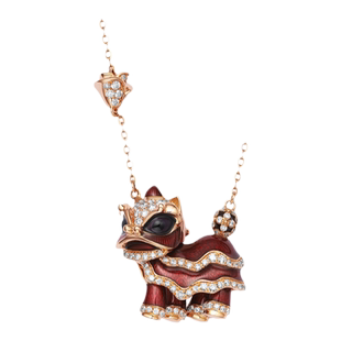 CC卡美珠宝醒狮系列 18K金钻石链牌珠宝礼物官方正品