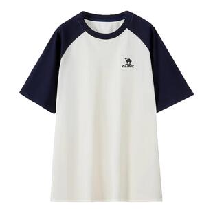 骆驼运动休闲短袖T恤男款女款2026夏季新款户外透气棉感宽松上衣