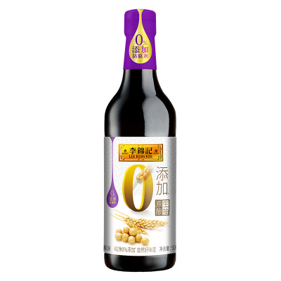 李锦记原酿生抽0添加500ml瓶装