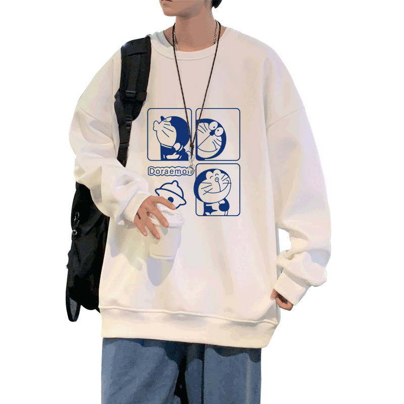 潮流卡通动漫印花宽松圆领卫衣