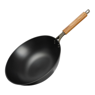 欧标铁锅福妻第三代精铁锅深层渗氮防锈无涂层家用炒锅不粘锅