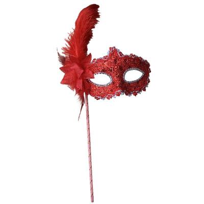 羽毛手持面具古风眼罩女化妆舞会