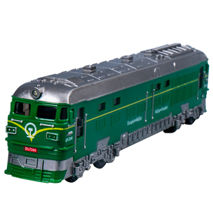 绿皮火车玩具男孩3-6岁老式复古东风4b模型客运车厢儿童益智早教