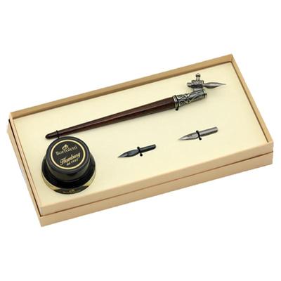 进口手工斜杆法兰木质蘸水笔套装