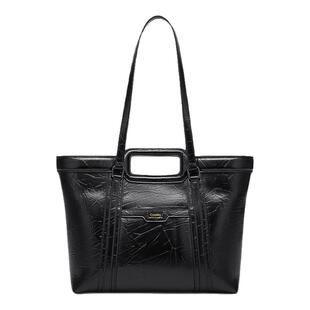 通勤托特包女大容量2025新款高级感秋季单肩包包女黑色大包手提包