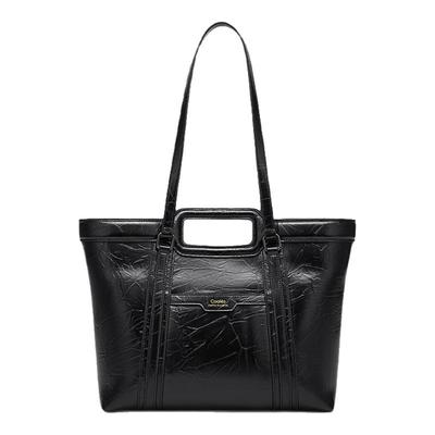 通勤托特包女大容量2025新款高级感秋季单肩包包女黑色大包手提包