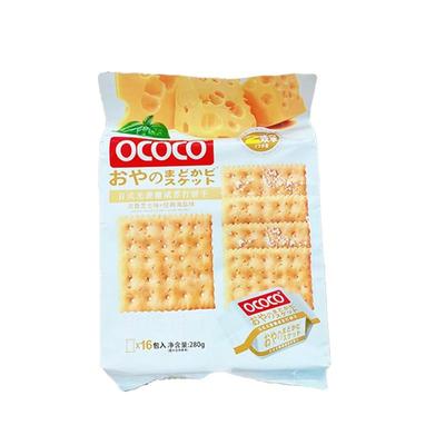 OCOCO无蔗糖香葱苏打饼干咸味独立包装追剧下午茶办公室休闲零食