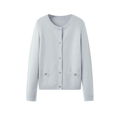 TKYSHOP圆领小香风针织开衫