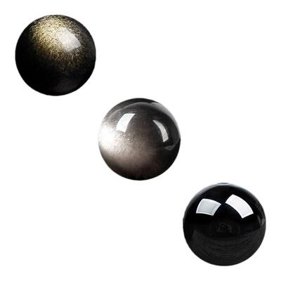 水晶黑曜石金银曜石散珠子DIY珠