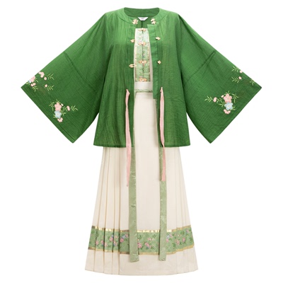 花朝记明制圆领衫马面裙文艺汉服