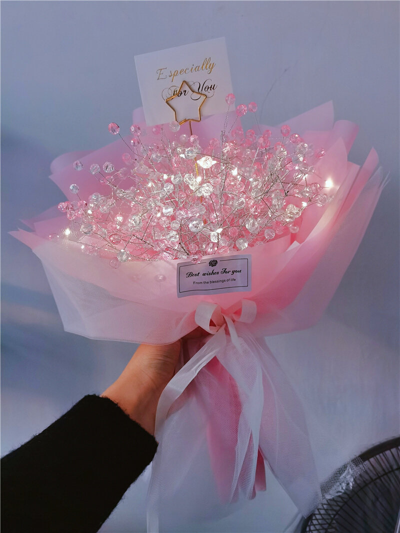 「谁没个」满天星花束七夕手工礼物diy材料包送男女朋友生日闺蜜