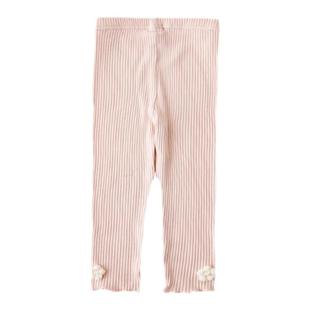 幼悠女童连裤袜春秋儿童打底裤长筒花边毛线花朵女孩舞蹈袜针织裤