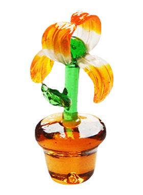 手工制作玻璃工艺品花鸟摆件