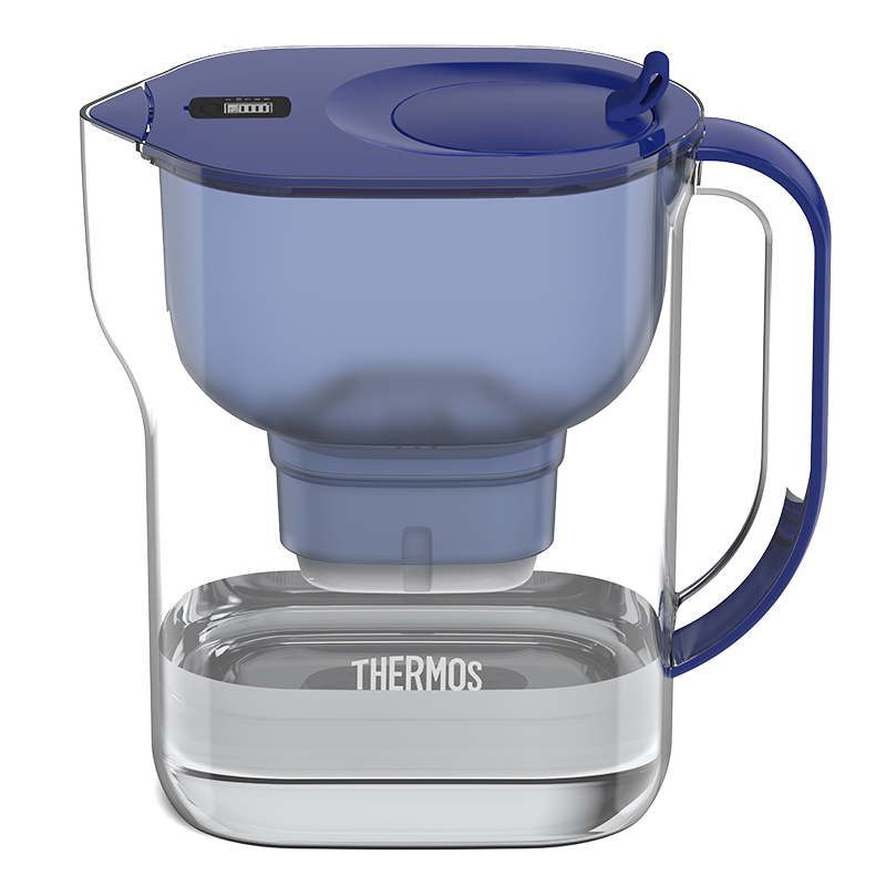 膳魔师净水壶滤水壶家用过滤器净水器4.5L容量智能换芯提醒1壶3芯